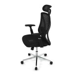 Kancelářská židle, černá MESH, kovový kříž