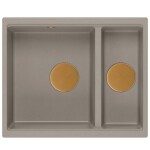 Quadron - Granitový dřez Logan 150 Beige Měď HCQL5646U4-C1_U