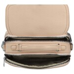 Trendy dámská koženková crossbody kabelka Badamia, pudrová