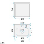 REA - Sada koupelnového nábytku s umyvadlem Gama T25023 KJM 50CM REA-M0201