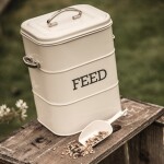 KitchenCraft Living Nostalgia úložná dóza s lopatkou 5,6 l, krémová, LNFEEDCRE