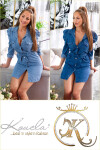 Sexy Summer Jeansdress with belt darkblue S