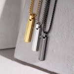 Pánský náhrdelník Simon Gold - chirurgická ocel, Zlatá 60 cm