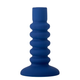Bloomingville Svícen Thorne Blue 18,5 cm, modrá barva, keramika