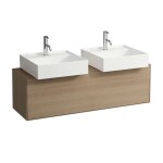 Laufen - Kartell Umývátko na desku 46x46 cm, s 1 otvorem pro baterii, s LCC, bílá H8153314001111