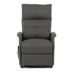 Křeslo polohovací, eletrické, šedá látka.