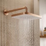 REA - Obdélníková dešťová sprcha JS-032 Brushed Copper REA-P0397