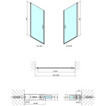 POLYSAN - ZOOM sprchové dveře 1000, čiré sklo ZL1210