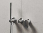 RAVAK - Spring Baterie pod omítku s tělesem, pro 2 spotřebiče, s příslušenstvím, chrom X070534