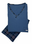 Pyžamo Cornette 122/210 Victor long/r M-2XL pánské tmavě modrá XXL