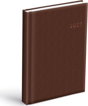 Diář 2027 D801 PVC tmavě hnědý