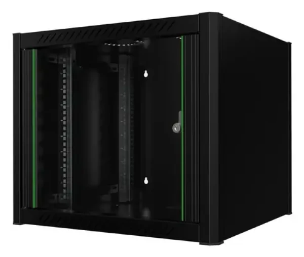Lanview 19" nástěnný rozvaděč 9U 600 mm / Nástěnný rozvaděč / 9U / Šířka 600 mm (RWM09U56BL)