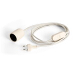 HAY Kabel s objímkou pro stolní lampu Common – Clay White, krémová barva, plast