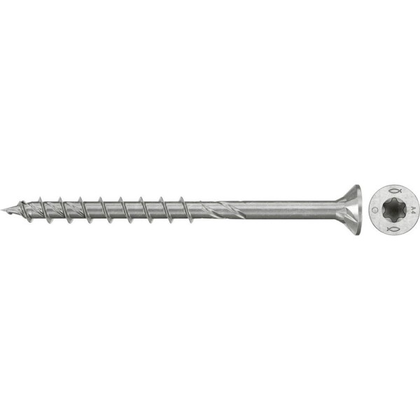 Fischer 574159 šrouby do dřevotřísky 6 mm 80 mm TX Nerezová ocel 100 ks
