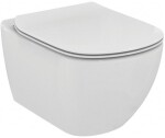 CERSANIT předstěnový instalační systém s černým tlačítkem K97-0637 + WC Ideal Standard Tesi se sedátkem SoftClose, AquaBlade K97-526 0637 TE1