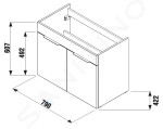 JIKA - Cube Skříňka včetně umyvadla, 790x422x622 mm, bílá H4537521763001
