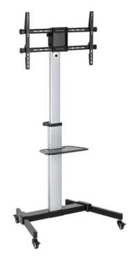 S-11AL / Mobilní stojan pro TV / 37-86" / VESA 600x400 / nosnost 50 kg / výškově nastavitelný / na kolečkách (STO S-11-AL)
