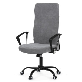 Kancelářská židle, houpací mechanismus, šedá látka, KA-W3109 GREY