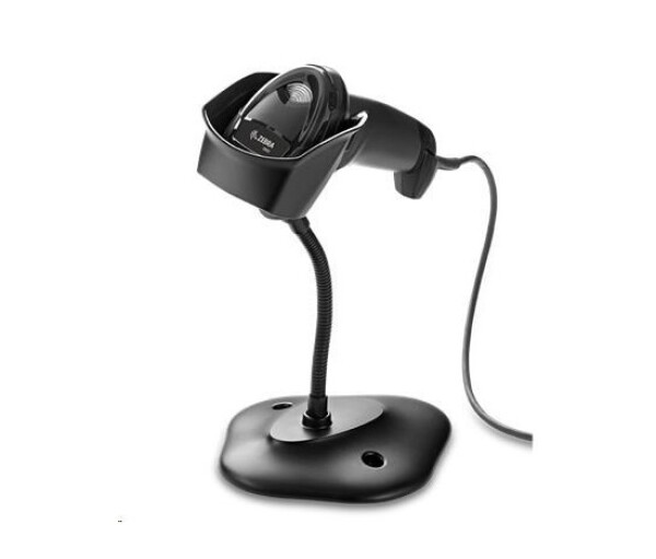 Zebra čtečka DS2208, 2D čtečka čarového kódu, KIT, black, USB-HID + stojan