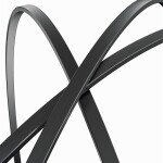 Erga Round, kulaté zrcadlo 90cm, černý rám, ERG-V01-ROUND-9090-BK