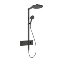 HANSGROHE - Raindance Alive S Sprchový set s termostatem, průměr 30 cm, 3 proudy, EcoSmart, kartáčovaný černý chrom 24583340