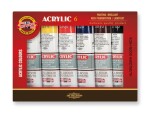 Akrylové barvy Koh-i-Noor 162S0601 sada 6 x 40 ml