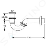 HANSGROHE - Sifony Bidetový sifon, chrom 55237000