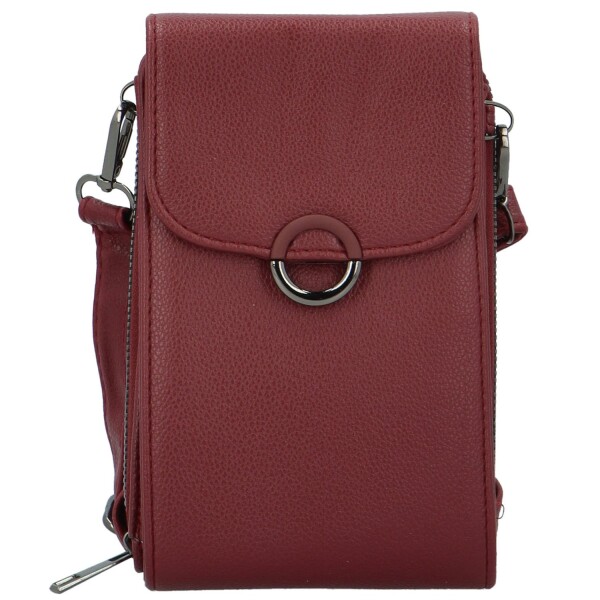 Stylová dámská koženková crossbody kapsa Gabrisa, vínová