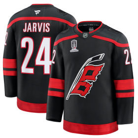 Fanatics Pánský dres Seth Jarvis Carolina Hurricanes NHL 2026 Stanley Cup Champions Home Premium Patch Velikost: XL