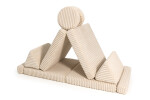 SHAPPY Dětská rozkládací pěnová pohovka SHAPPY PLAY manšestr WAFFLE Barva: Cream Beige
