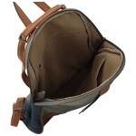 Trendy dámský koženkový kabelko-batoh Ticiana, šedo-modrý