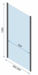 REA/S - Sprchový kout Rapid Slide Dveře: 100 x Sprchová zástěna: 100 KPL-09876