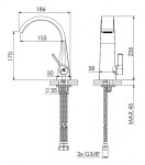 STEINBERG - 280 Umyvadlová baterie, růžové zlato 280 1010 RG