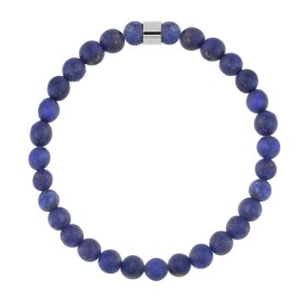 Pánský korálkový náramek Fernando - 6 mm lapis lazuli, 19 cm Modrá