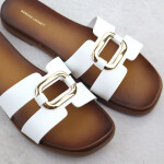 Dámské žabky s ornamentem bílé Sergio Leone SK077H 36