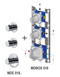 PAFFONI - Modular Box Termostatická baterie pod omítku, pro 2 spotřebiče, kartáčovaná zlatá MDE018HGSP