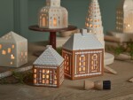 KÄHLER Porcelánový svícen Gingerbread Lighthouse Medium, hnědá barva, porcelán