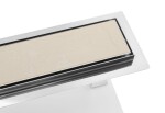 MIDAS Sprchový plastový žlab BASIC ABS (celoplastové tělo i rám , nerez rošt DUO + 900mm) 900 mm p5837