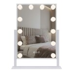 REA - Zrcadlo LED HOLLYWOOD White 30x40 HOM-12023