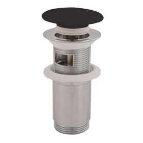 RAV Slezák - Výpusť umyvadlová CLICK-CLACK 5/4 s keramickou zátkou, Černá - matná MD0485CMAT MD0485CMAT
