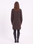 HOSH Dámské úpletové šaty Rona tmavě hnědé Velikost: M/L