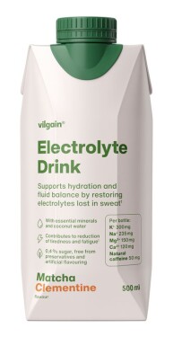 Vilgain Electrolyte Drink – mandarinka a matcha 500 ml