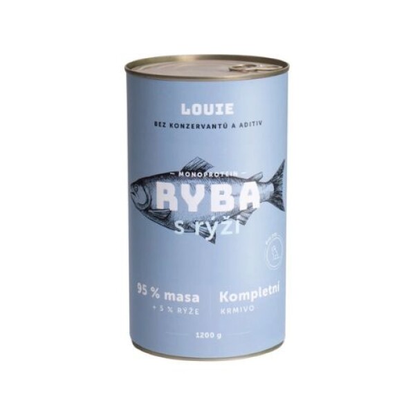 Louie konzerva Ryba s rýží Hmotnost: 1200g