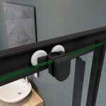 H K - Sprchový kout SIMPLE BLACK 100x90 L/P varianta, rohový vstup SE-SIMPLEBL10090