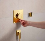 HANSGROHE - Ecostat Comfort E Termostatická baterie pod omítku, pro 2 spotřebiče, leštěný vzhled zlata 33711990