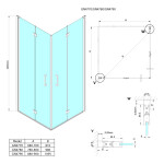 GELCO - LORO čtvercový sprchový kout 700x700 rohový vstup GN4770-01