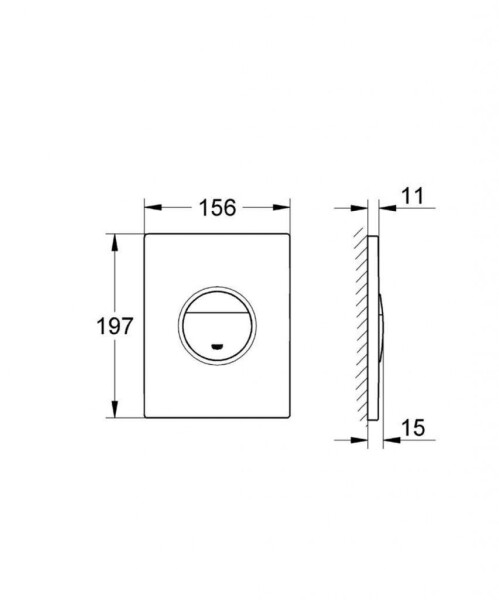 GROHE - Nova Cosmo Ovládací tlačítko, matný chrom 38765P00