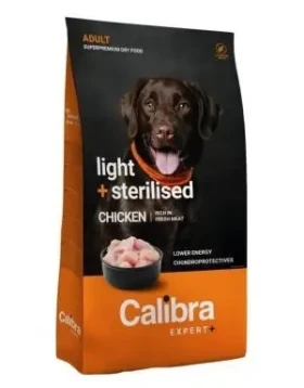 Calibra Dog EXPERT+ Adult Light+Sterilised kuřecí 2 kg / Granule pro psy / snížený tuk / sterilizace a nadváha