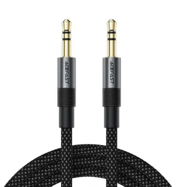 Acefast J10 černá / Audio kabel / Jack 3,5mm (M) - Jack 3,5mm (M) / 1 m