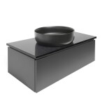 Koupelnová skříňka s žulovou deskou SAT Feel 100x30x46 cm antracit mat SATFEEL100ANTZ SATFEEL100ANTZ